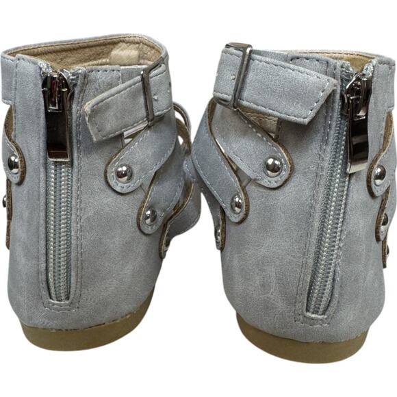 Journey Collection Esence Gladiator Sandals Grey Size 8.5 Strappy Flat New - Picture 5 of 9
